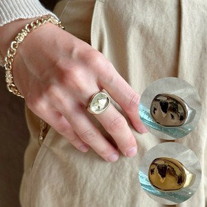リング 指輪 シルバー ゴールド アクセサリー 韓国 軽い 大ぶり 個性的  普段使い 大きめ 軽量 使いやすい