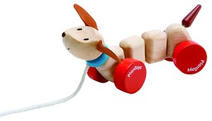 ハッピーパピー【木製玩具/知育玩具/プルトイ/プッシュトイ/木のおもちゃ/対象月齢12ヶ月以上】