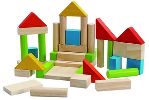 ユニットブロック40カラー【木製玩具/知育玩具/積み木/対象月齢18ヶ月以上】