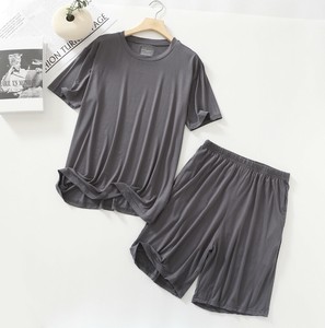 パンツスーツ 半袖 Tシャツ+ショートパンツ  ラウンドネック 無地 快適 メンズファッション  HS30#ZCHA4004