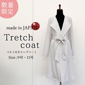 Coat Long Coat Spring Autumn Winter Outerwear Ladies' Made in Japan