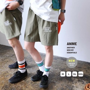 接触冷感 UV加工 ANME ロゴ刺繍入り ナイロン ショート パンツ