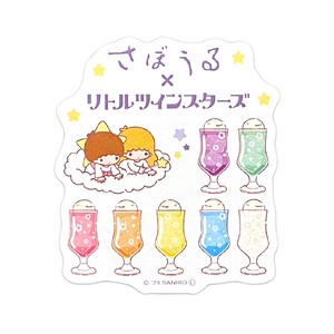 Stickers Sticker Kiki & Lala Sanrio Characters Die-cut Traditional Japanese-Style Café