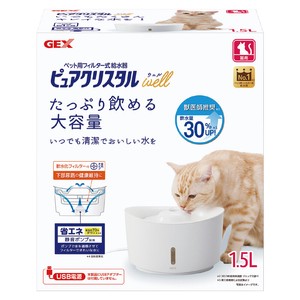 [ジェックス] ピュアクリスタル　ウェル　1．5L　猫用　ホワイト