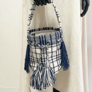【Swaraj】手織りジャガード BUCKET BAG