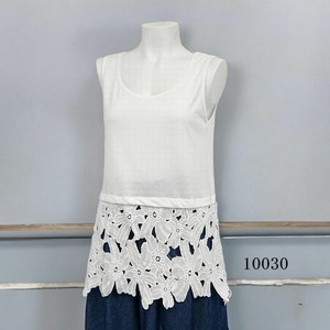 Tank Tulle Lace Floral Pattern Switching