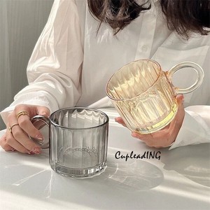 【2024春夏】INSスタイル ビッグ耳カップ コーヒーカップ 洗練された グラス 取っ手付きカップ 家庭用