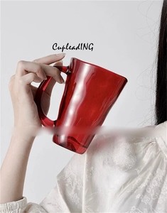 ≪予約商品≫INSスタイル トレンド 水カップ ミルクティー コーヒーカップ 取っ手付きカップ グラス 家庭用