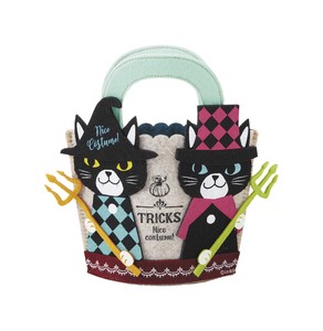 黒猫マジックナイトフェルトトート  焼き菓子 雑貨 文具 服飾雑貨 アクセサリー 小さい