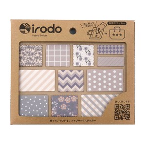 【アイロン不要・布用シール 】irodo パッチワーク①GP（グレーピンク）90222