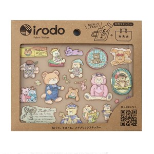 【アイロン不要・布用シール 】irodo テディベア　90227