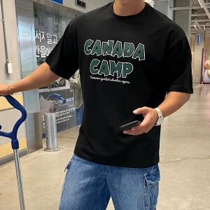 【2024春夏新作】CANADA CAMPロゴプリント半袖Tシャツ