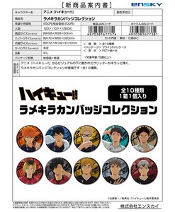 【6月14日締切】ハイキュー ラメキラ缶バッジコレクション （KO）