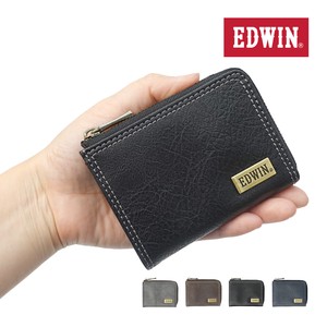 エドウイン EDWIN 財布 サイフ 小銭入 シボ合皮 メタルプレート コインケース メンズ レディース