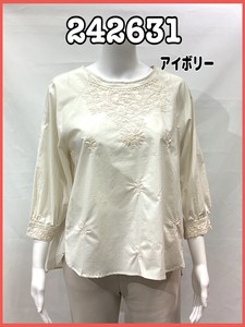Button Shirt/Blouse Plain Color Tops Ladies' 2024 NEW
