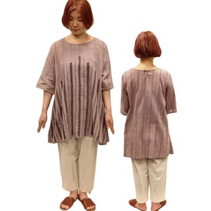 Button Shirt/Blouse Design Tunic Indian Cotton Stripe Ladies'