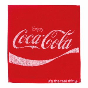 コカ･コーラ 毛違いジャカード　ウォッシュタオル(ロゴ)　アメリカン雑貨