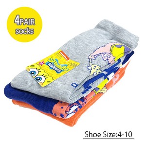 Crew Socks for adults Socks Spongebob 4-pairs