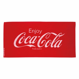 コカ･コーラ 毛違いジャカード　レジャータオル(ロゴ)M　アメリカン雑貨