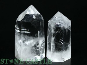 ☆一点物☆【置き石】ポイント型 水晶 (EX) (2本セット) No.60 【天然石 パワーストーン】