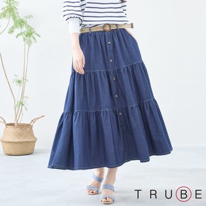 Skirt Long Skirt Buttons L Tiered 【2024NEW】