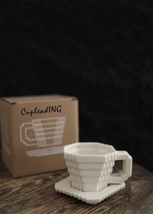 ≪予約商品≫INSスタイル マグカップ ピクセル化 コーヒーカップソーサー