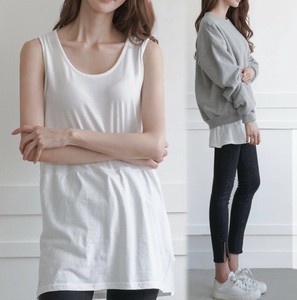 ベスト ラウンドネック  サイドフォーク  無地  ゆったり  快適 レディースファッション    1009# ZCHA4012