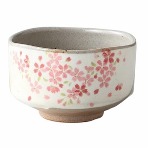 [ギフト]白化粧ピンク桜　抹茶碗 [食器 美濃焼 日本製]