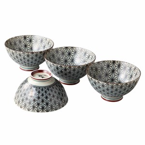 Mino ware Rice Bowl Gift Porcelain Hemp Leaves Made in Japan