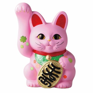 常滑烧 动物摆饰 招财猫 粉色 礼盒/礼品套装 四叶草 日本制造