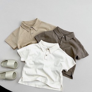 Kids' Short Sleeve Shirt/Blouse Plain Color Summer Spring Kids Simple
