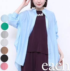 【each 再入荷】定番・袖ゴムシャーリング・シアーブラウス《人気》2024AW each東京　羽織