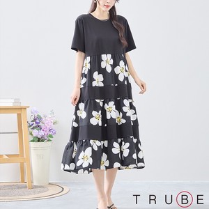 Casual Dress Floral Pattern L One-piece Dress Tiered 【2024NEW】