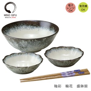釉彩　輪花　盛鉢揃　[ギフトセット][日本製／美濃焼]