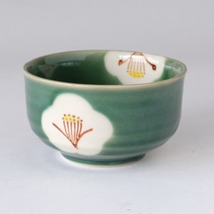 織部つばき　抹茶碗　瀬戸焼（日本製）