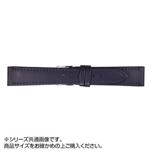 MIMOSA(ミモザ) 時計バンド Eカーフ 18mm ネイビー (美錠:銀) CE-N18