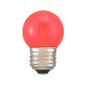 OHM LEDミニボール球装飾用 G40/E26/1.4W/10lm/クリア赤色 LDG1R-H 13C