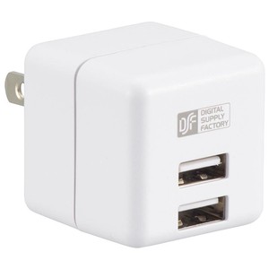 OHM ACアダプター USB電源タップ2ポート MAV-ASU24-W