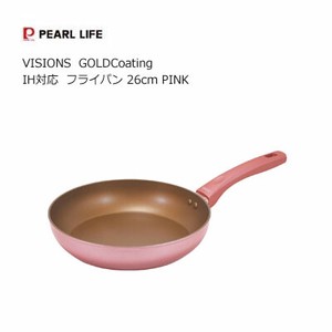 フライパン 26cm IH対応 VISIONS ビジョン  GOLDCoating ピンク CP-8795  パール金属