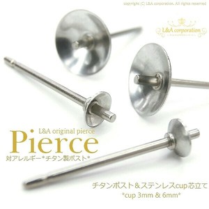 2ペア価格 ピアス パーツ チタンピアス ピアスパーツ サージカルステンレス 金属アレルギー対応 芯立て