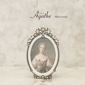 【秋月貿易】Agathe アガット[フォトフレーム]Antique Brass White