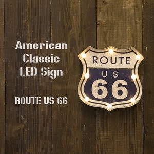 【秋月貿易】アメリカンクラシック LED Sign（ROUTE US 66）