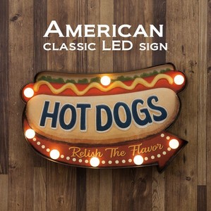 【秋月貿易】アメリカンクラシック LED Sign [HOT DOGS]