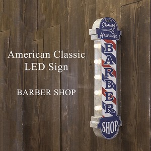 【秋月貿易】アメリカンクラシック LED Sign（BARBER SHOP）