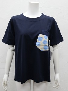 T-shirt Design Pocket Polka Dot Cut-and-sew