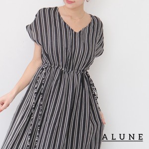 Casual Dress Stripe One-piece Dress Ladies'
