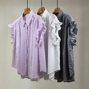Button Shirt/Blouse Sleeve Blouse Lovely 2024 Spring/Summer