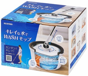 【アイリスオーヤマ　モップ　掃除】　キレイな水でWASHモップ