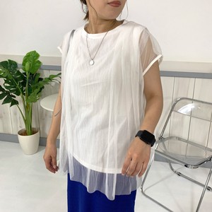 T-shirt Pullover Tulle Sleeveless Switching 【2024NEW】