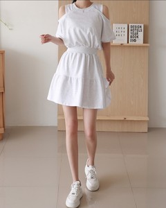 Casual Dress Off-The-Shoulder One-piece Dress 2024 Spring/Summer